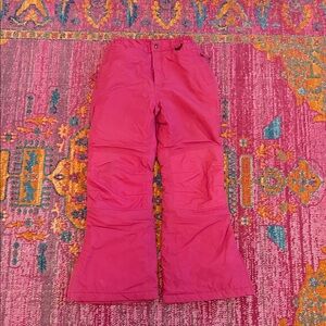 Lands' End Bright Pink Kids Snow Pants